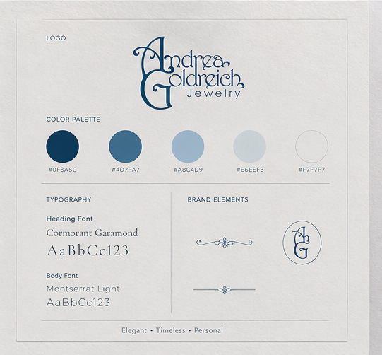 Andrea Goldreich Jewelry brand presentation