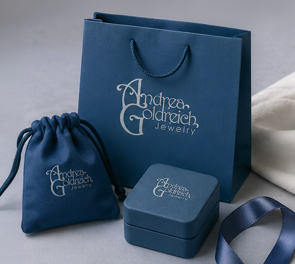 Andrea Goldreich Jewelry packaging mockup