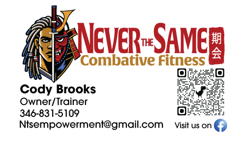 Never the Same Combative Fitness business card design