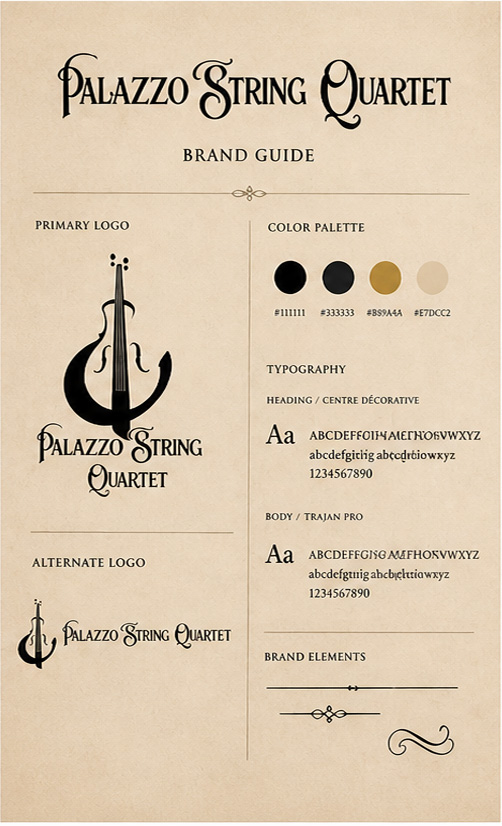 Palazzo String Quartet brand guide