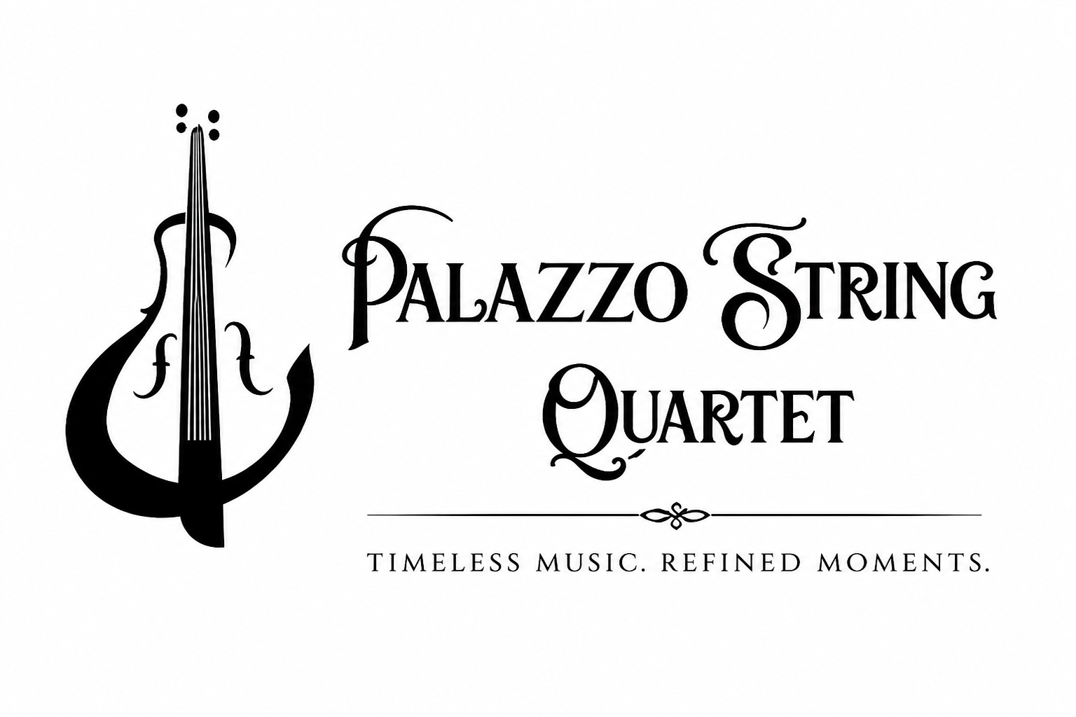 Palazzo String Quartet brand identity mockup