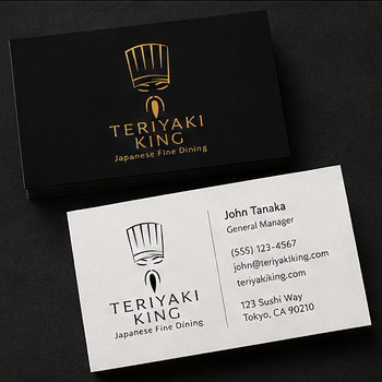 Teriyaki King business cards
