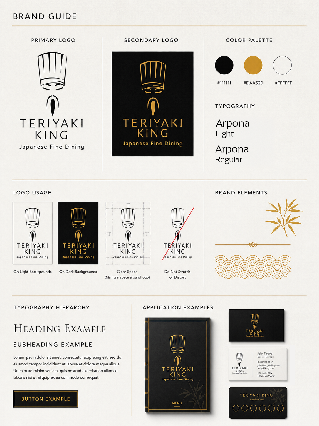 Teriyaki King brand guide